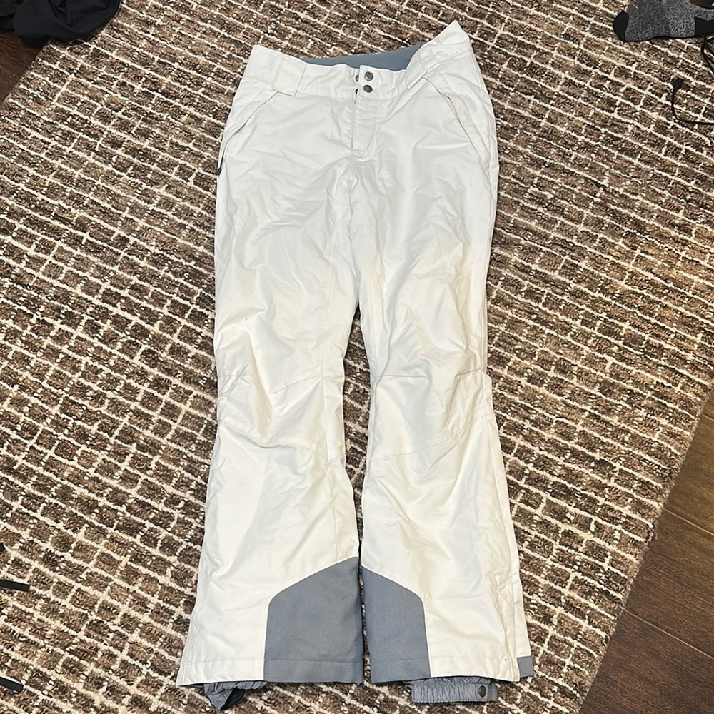 White and Gray Snow Pants